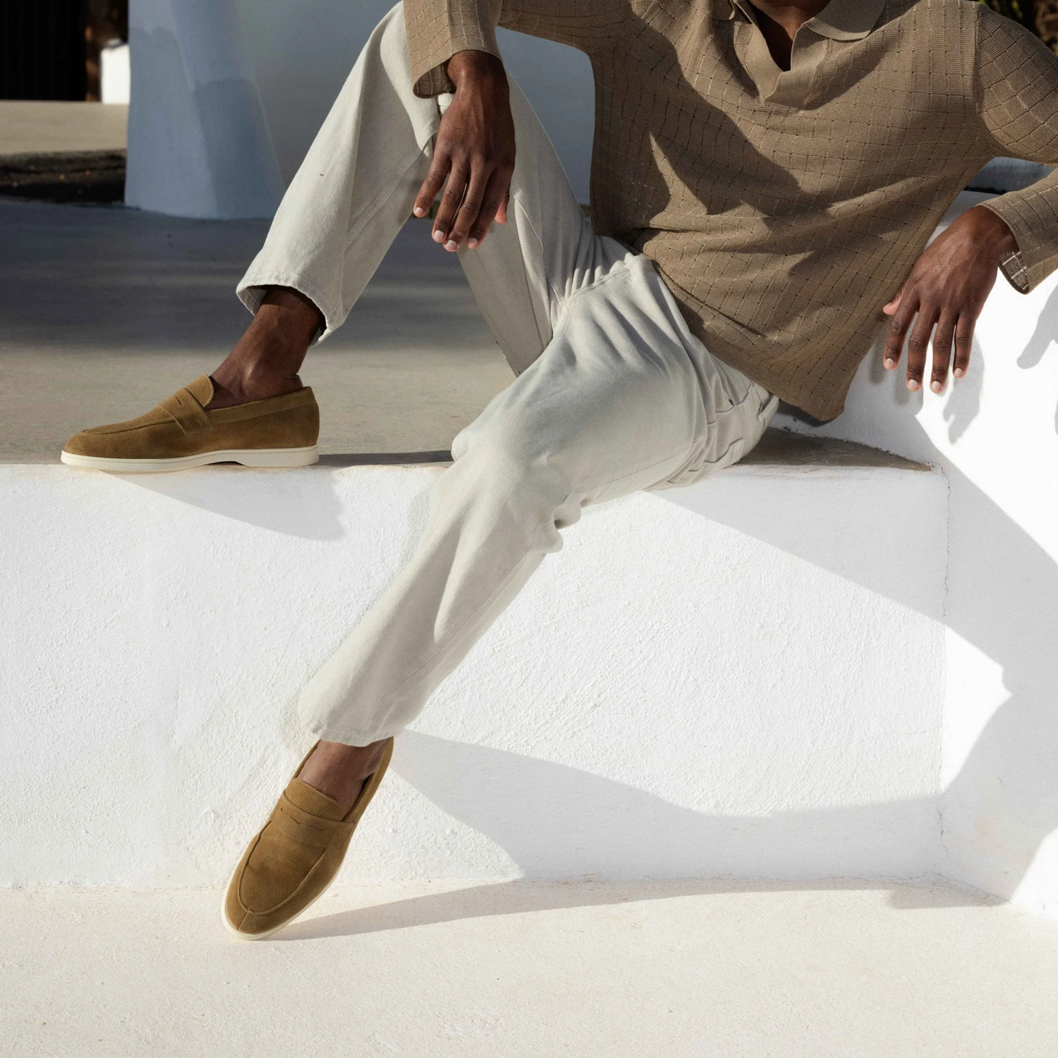 Loro Piana Summer Walk Suede Loafer - Light Brown (020)