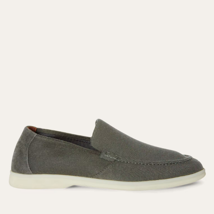Loro Piana Summer Knitted Walk Wish® Wool Loafers - Green Fog (50UZ)