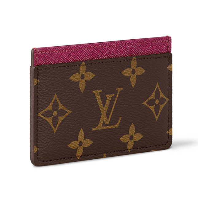 Louis Vuitton Monogram Canvas Card Holder - Fuchsia Brown