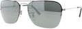 Ray Ban Caravan RB3136 003/40 Square Silver Frame Sunglasses