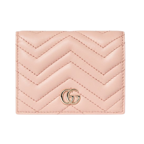 Gucci GG Marmont Card Case Wallet –  Light Pink