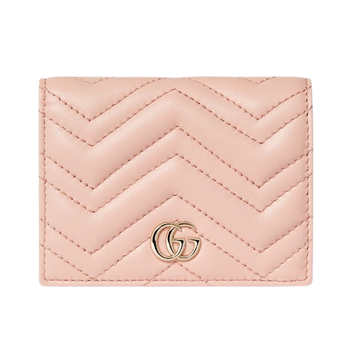 Gucci GG Marmont Card Case Wallet – Light Pink