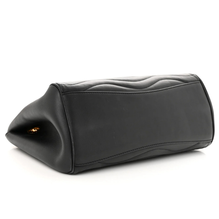 Louis Vuitton Calfskin New Wave Chain Tote Bag - Black