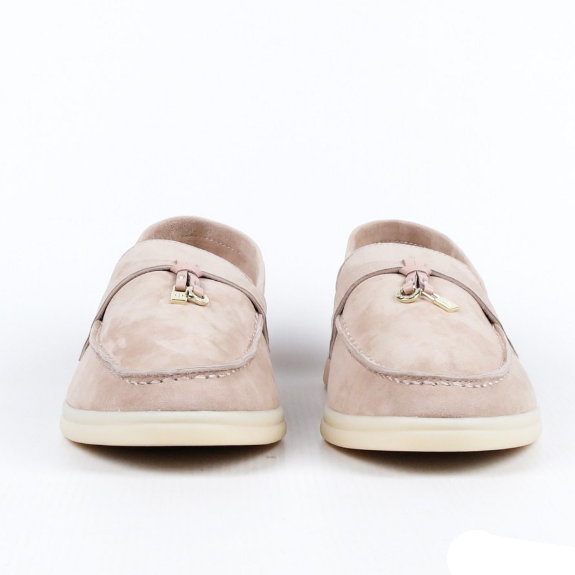Loro Piana Summer Walk Suede Loafers - Light Camel (030)