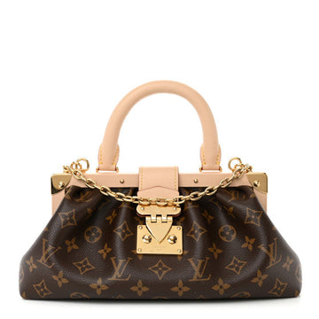 Louis Vuitton Monogram Top Handle Clutch Handbag – Brown