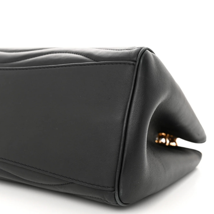 Louis Vuitton Calfskin New Wave Chain Tote Bag - Black