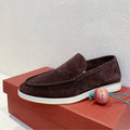 Loro Piana Summer Walk Suede Loafers - Amarone (Q08F)
