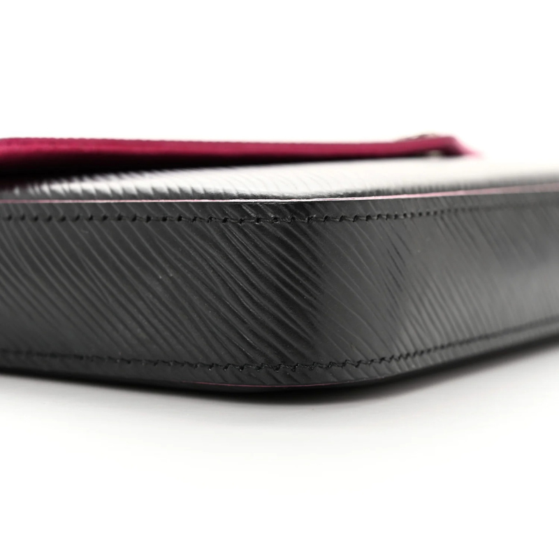 Louis Vuitton Epi Pochette Felicie Black - Hot Pink/Black
