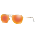 Ray Ban Caravan RB3136 112/69 Square Gold Frame Sunglasses