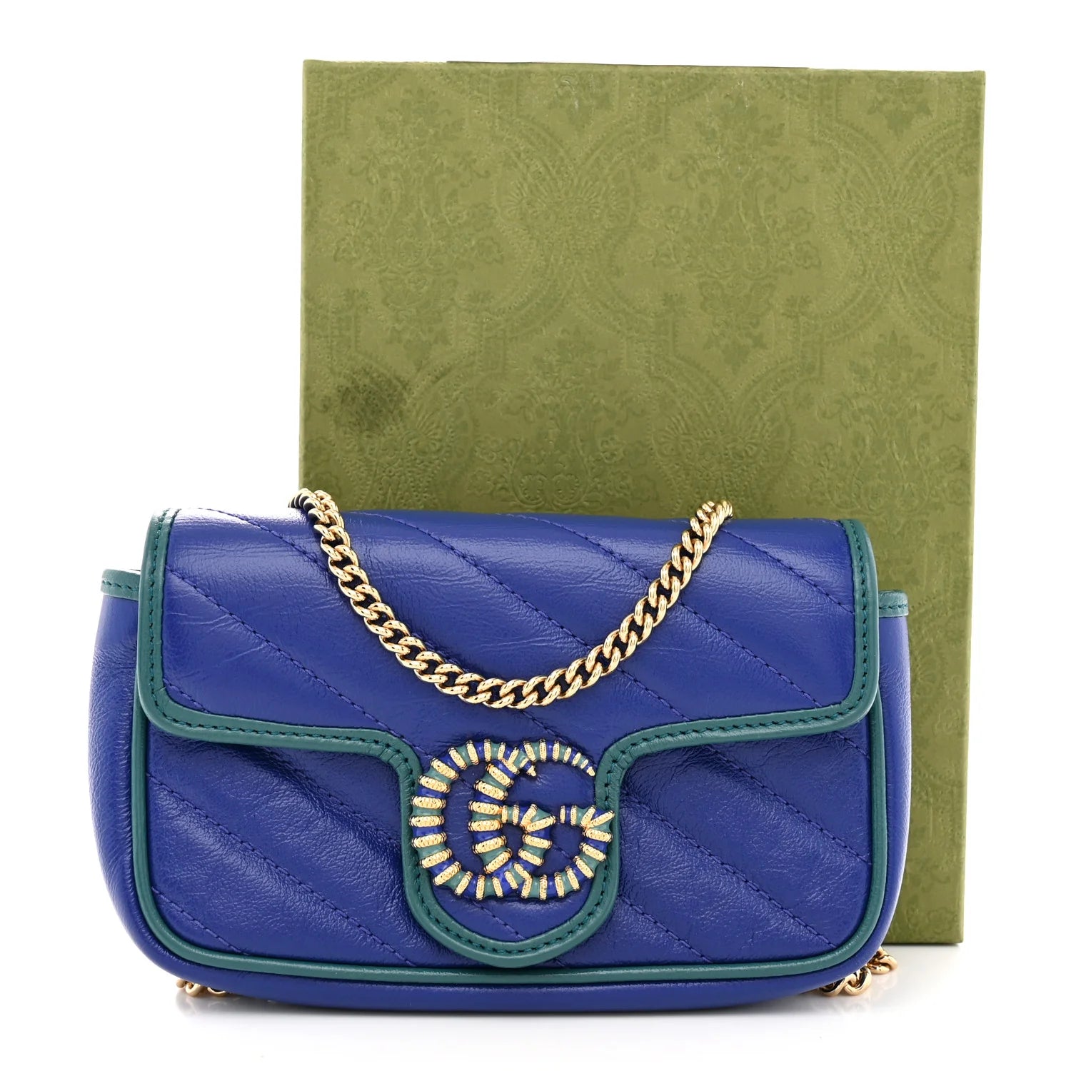 Gucci GG Marmont Medium Shoulder Bag - Blue