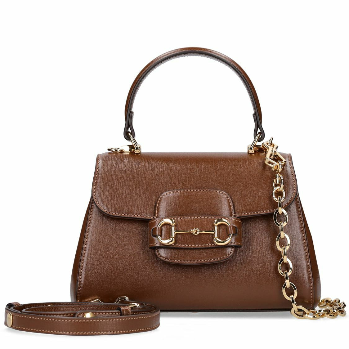 Gucci  Horsebit 1955 Top Handle Bag - Brown