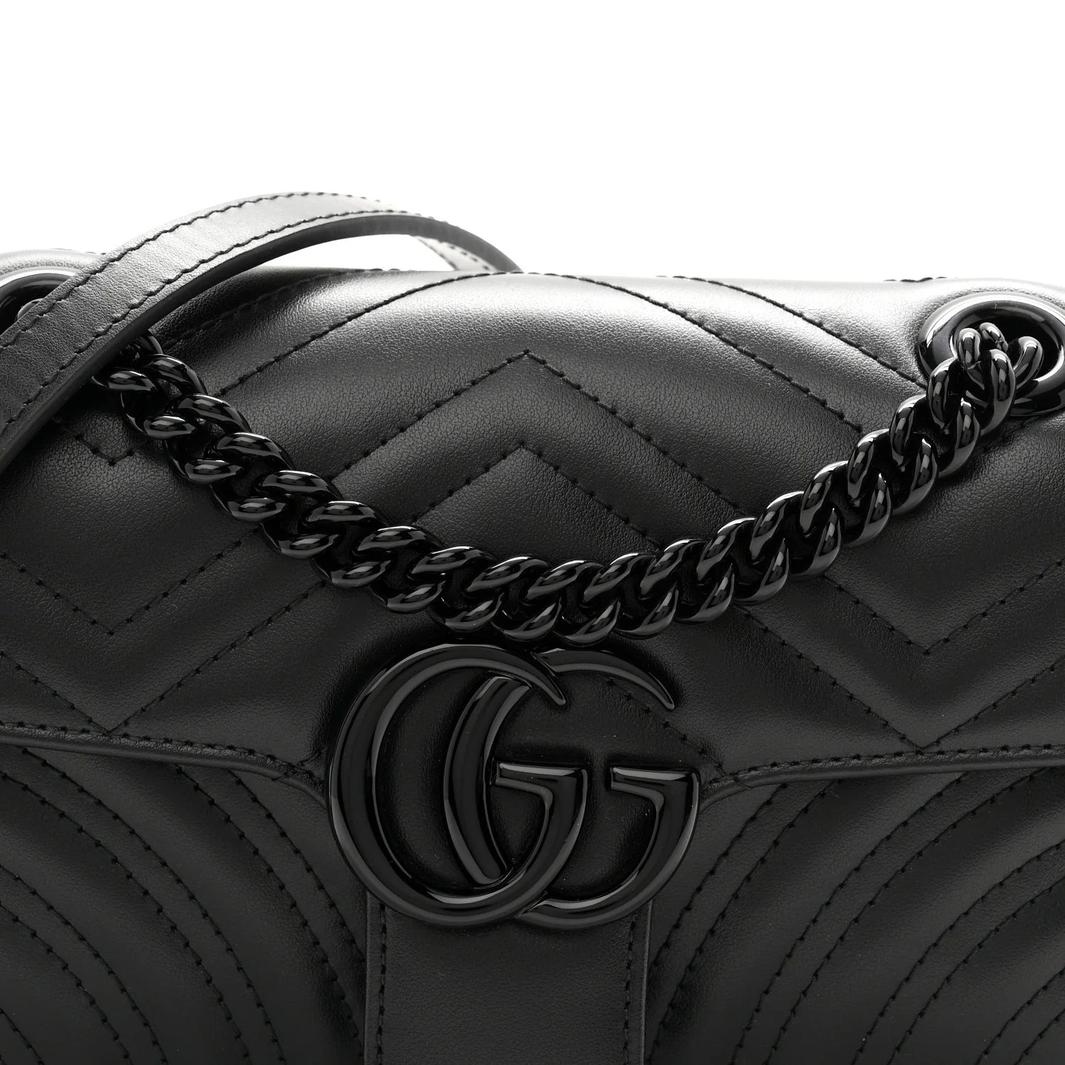 Gucci GG Marmont Small Soulder Bag - Black