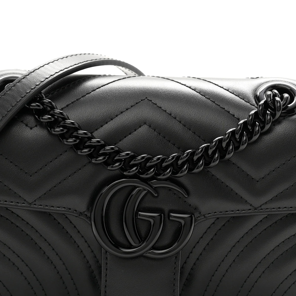 Gucci GG Marmont Small Soulder Bag - Black
