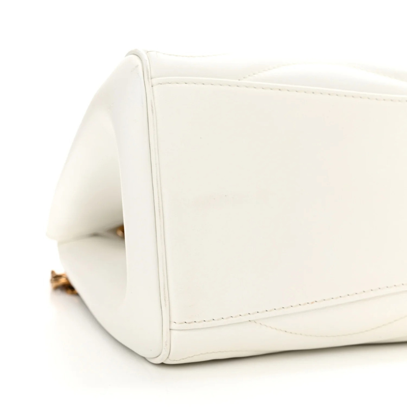 Louis Vuitton Calfskin New Wave Chain Tote Bag - White