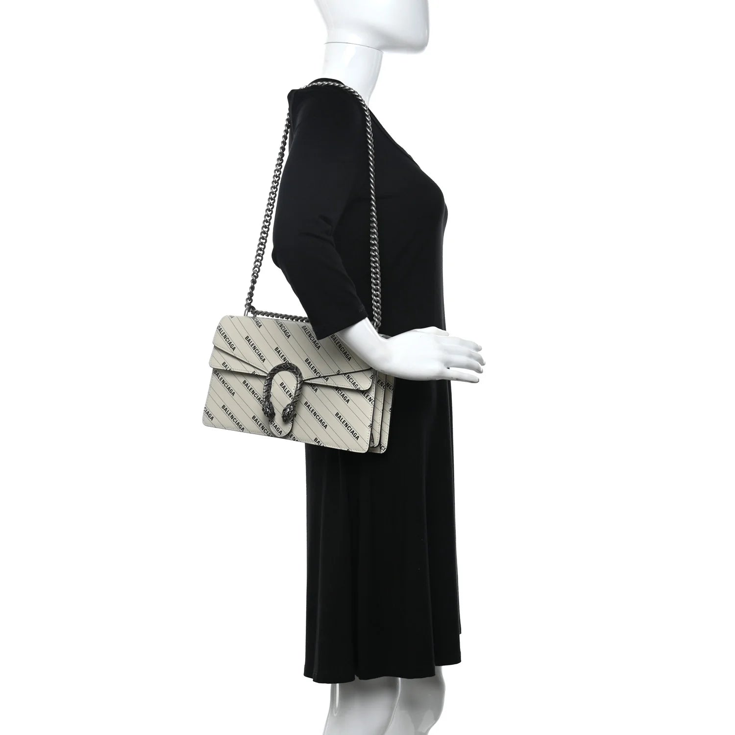 Gucci X Balenciaga Calfskin Dionysus Small Shoulder Bag  – White