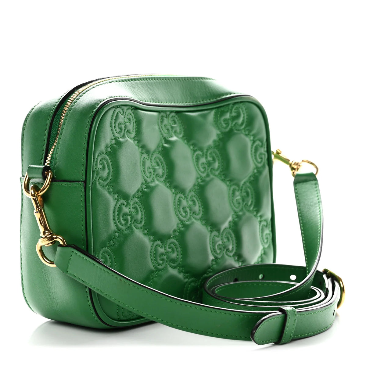 Gucci GG Matelassé Small Shoulder Bag - Green