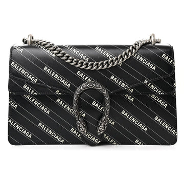 Gucci X Balenciaga Calfskin Dionysus Small Shoulder Bag – Black