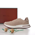 Loro Piana Weekend Walk Suede Sneakers - Sand Shell