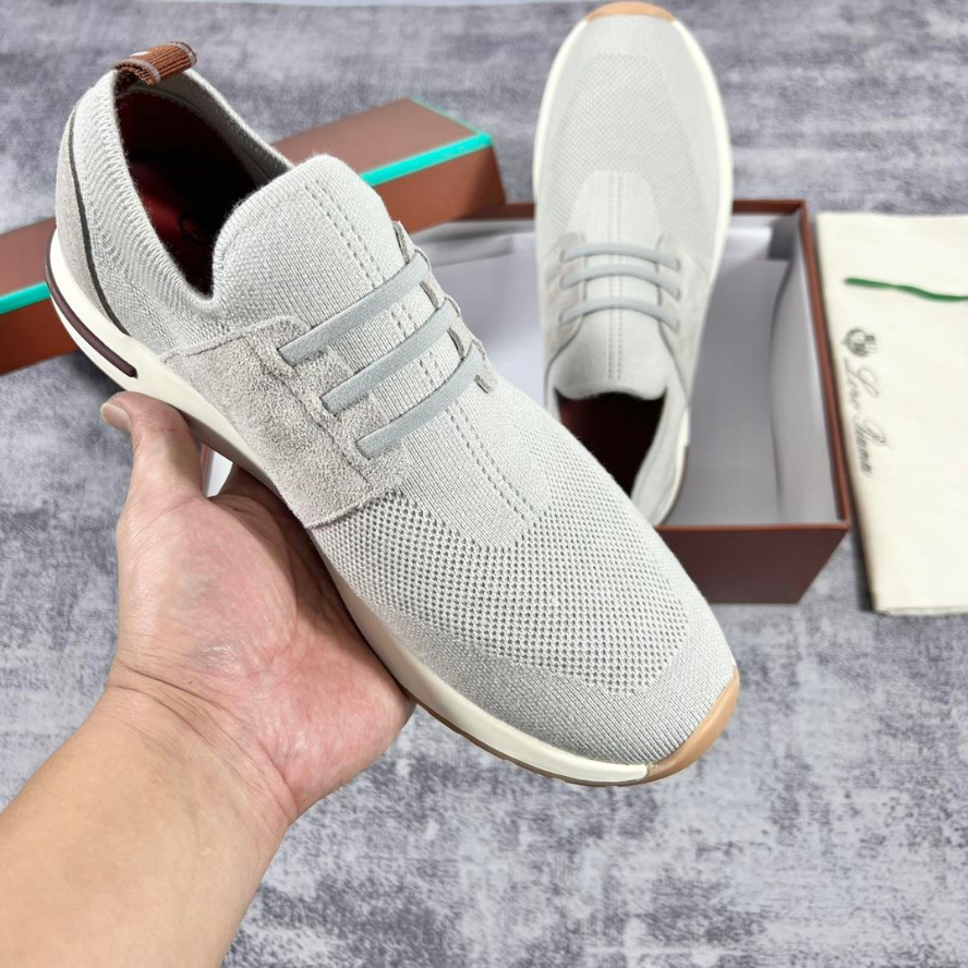 Loro Piana 360 LP Flexy Walk Wish® Virgin Wool Sneakers - Gray (002)