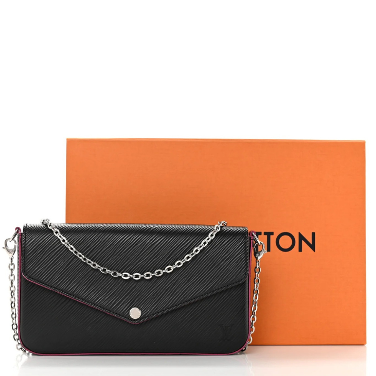 Louis Vuitton Epi Pochette Felicie Chain Bag - Black Hot Pink