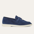 Loro Piana Summer Charms Walk Suede Loafers - True Dark Blue (W18P)