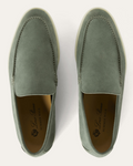 Loro Piana Summer Walk Suede Loafers - Frozen Fir (515Z)