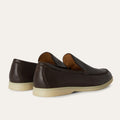Loro Piana Summer Walk Elk Leather Loafers - Very Dark Brown (H027)