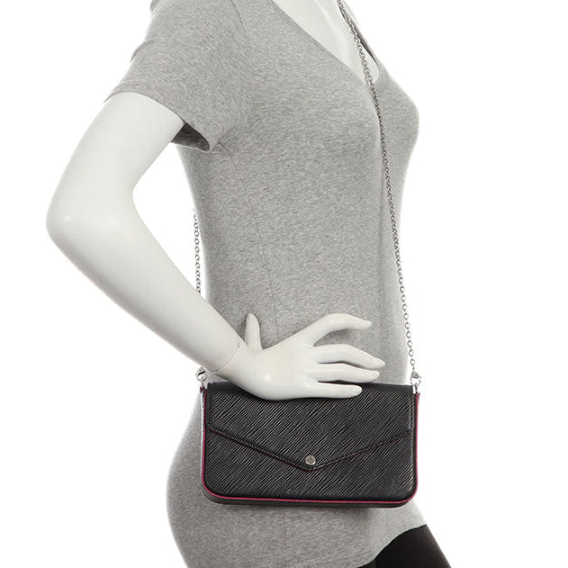 Louis Vuitton Epi Pochette Felicie Chain Bag - Black Hot Pink