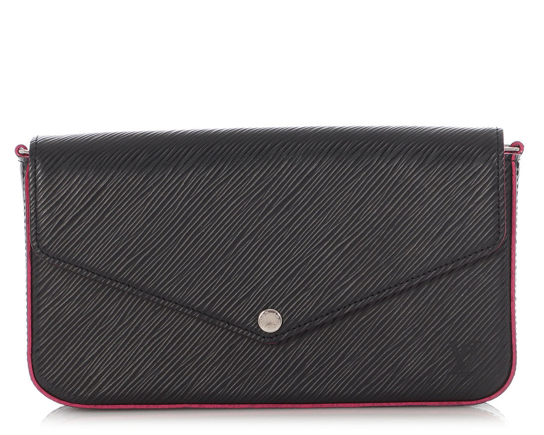 Louis Vuitton Epi Pochette Felicie Black - Hot Pink/Black