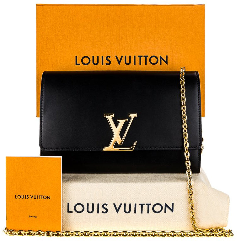 Louis Vuitton Pochette Louise Chain Clutch - Black