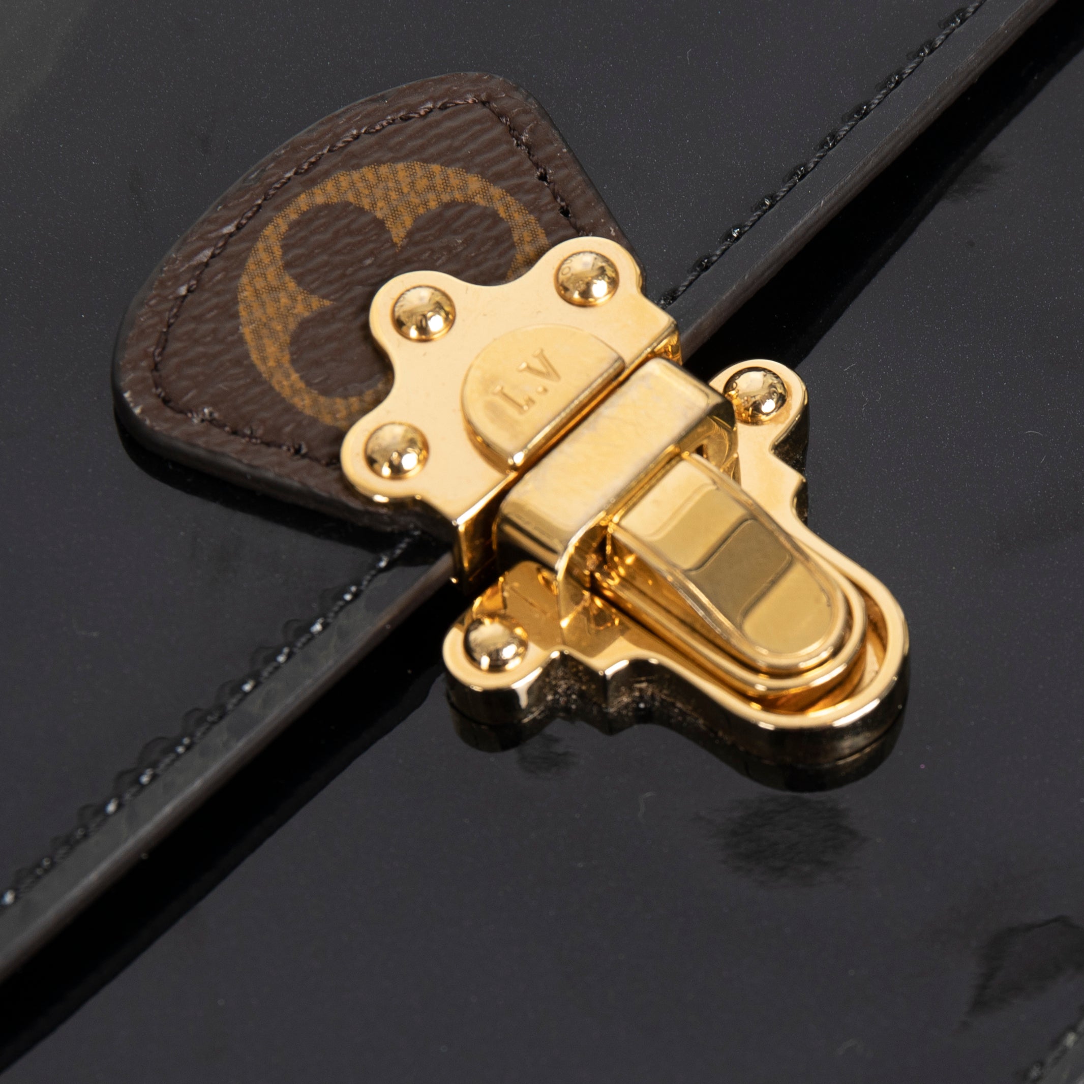 Louis Vuitton Cherrywood Chain Wallet Bag - Black