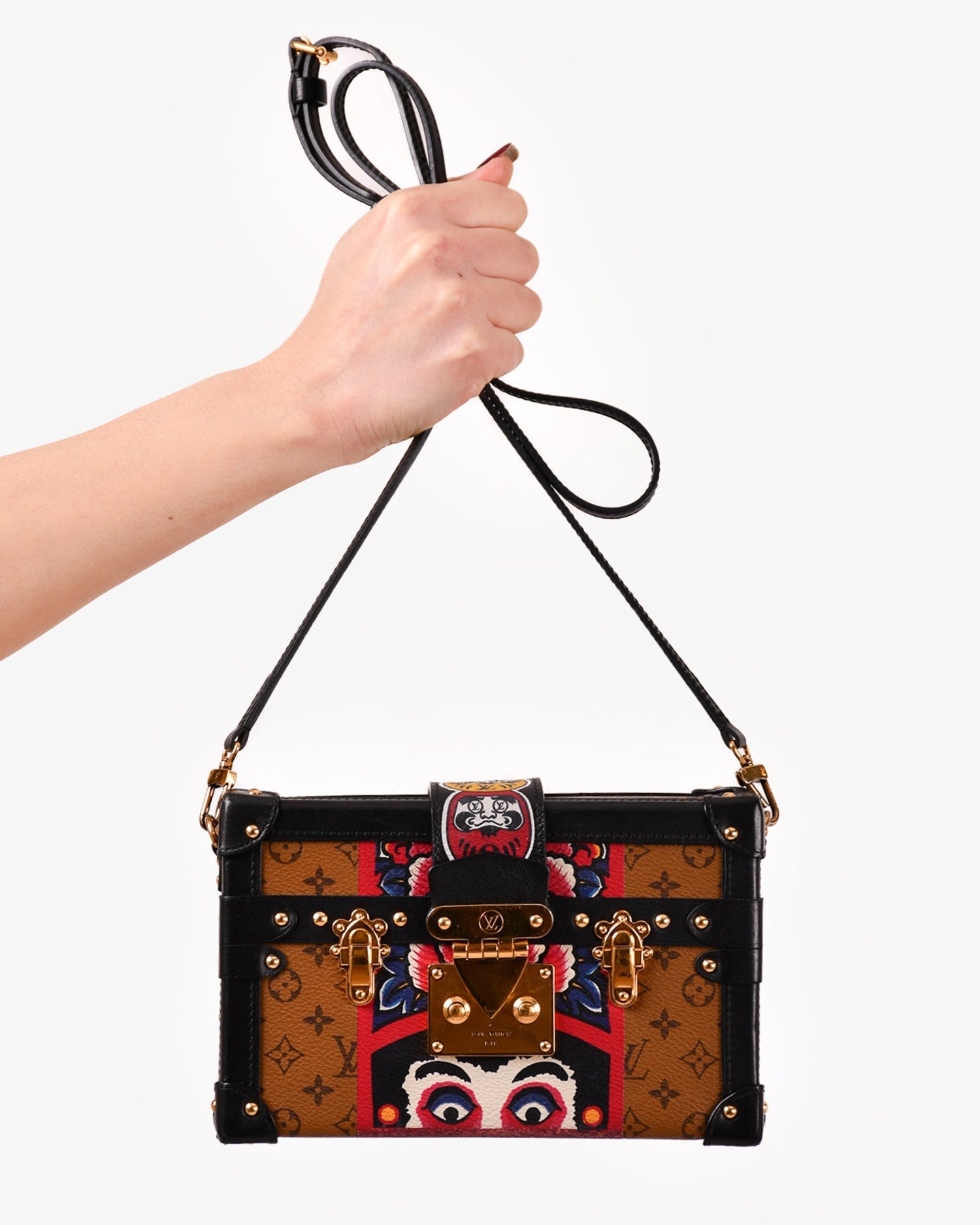 Louis Vuitton x Kansai Yamamoto Monogram Reverse Petite Malle Crossbody Bag - Brown