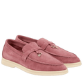 Loro Piana Summer Charms Walk Suede Loafers - Wild Mauve