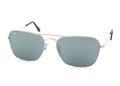 Ray Ban Caravan RB3136 003/40 Square Silver Frame Sunglasses