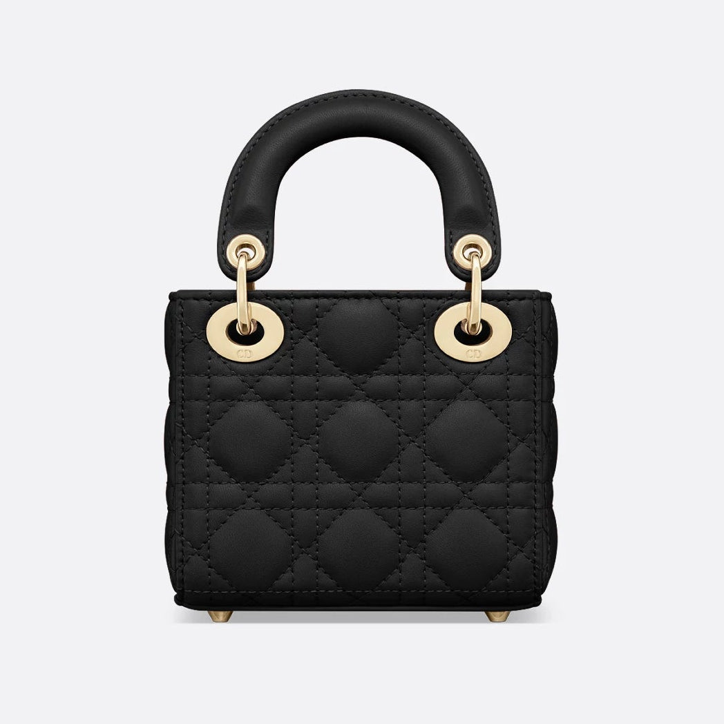Dior Lady Dior Lambskin Micro Bag - Black Cannage