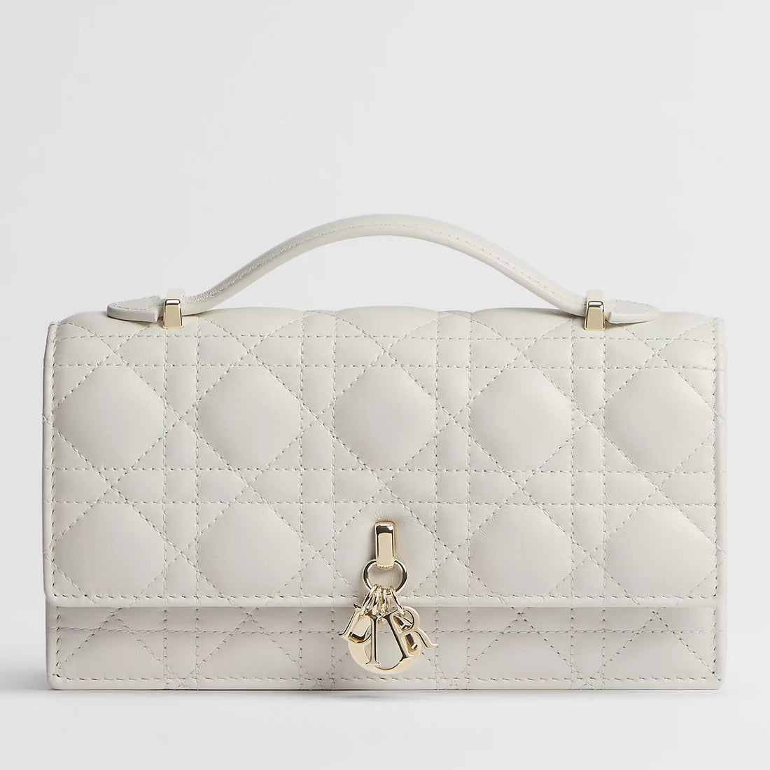 Dior My Dior Cannage Lambskin Mini Bag - Latte