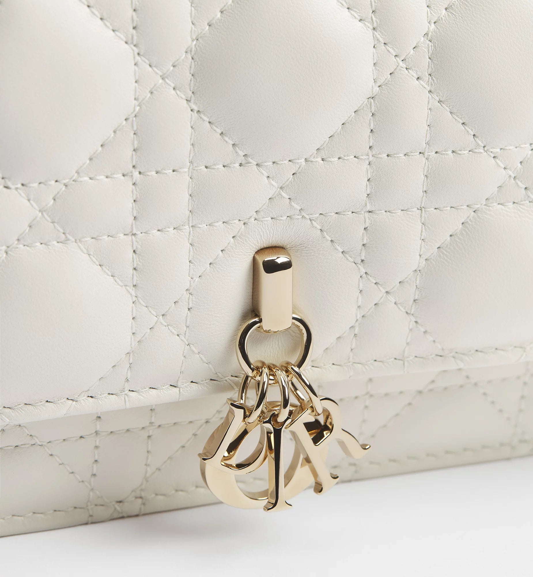 Dior My Dior Cannage Lambskin Mini Bag - Latte