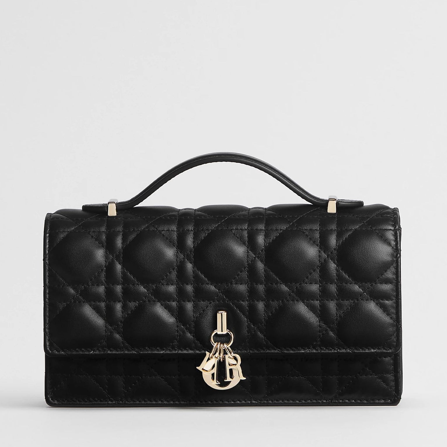Dior My Dior Cannage Lambskin Mini Bag - Black
