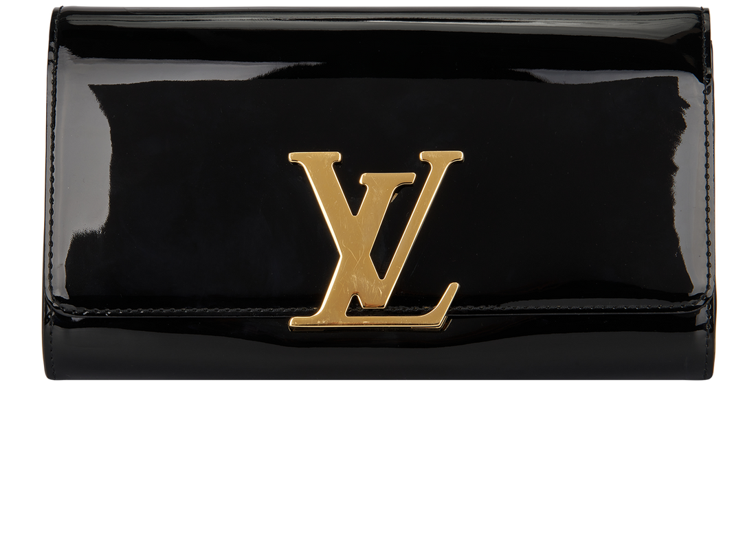 Louis Vuitton Vernis Louise Clutch Wallet - Black