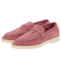 Loro Piana Summer Charms Walk Suede Loafers - Wild Mauve