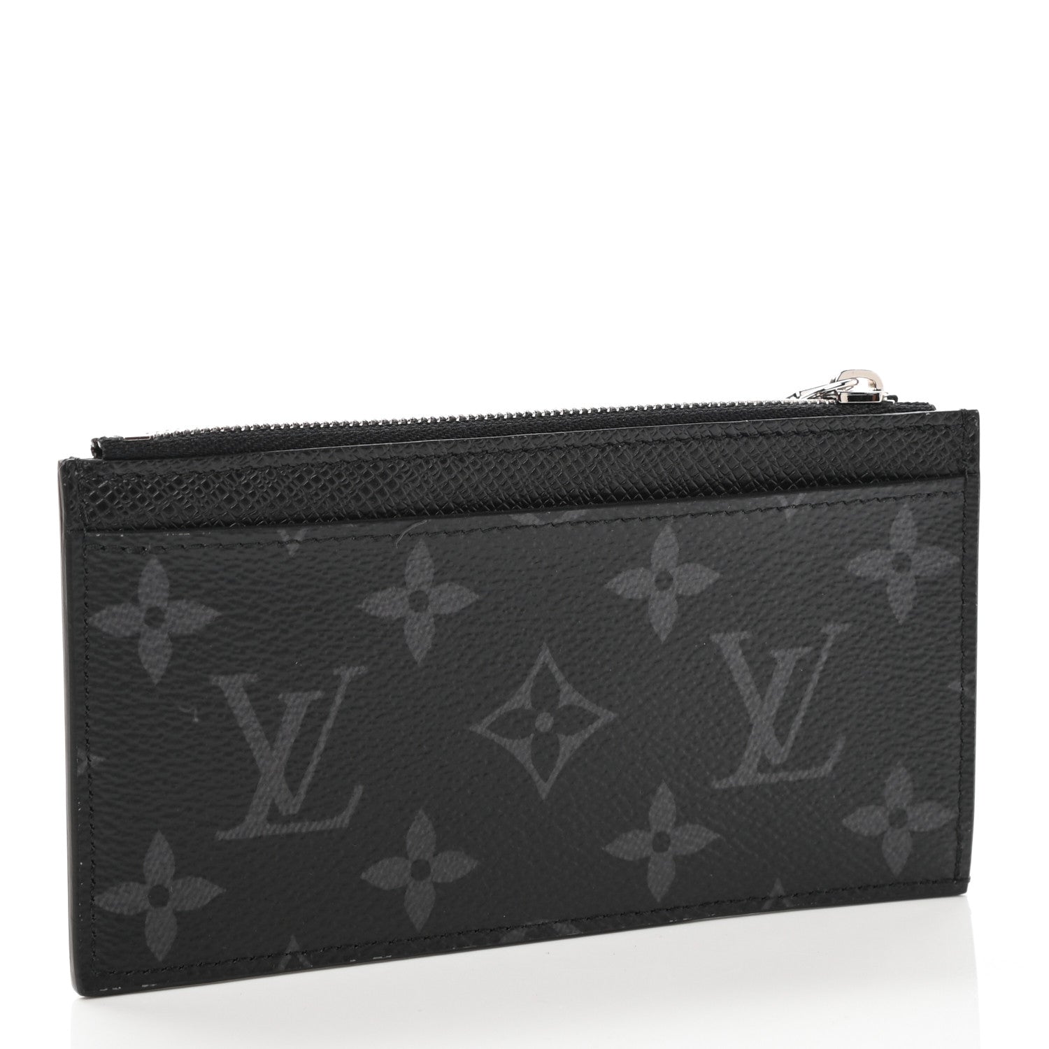 Louis Vuitton Monogram Eclipse Taigarama Coin Card Holder - Black