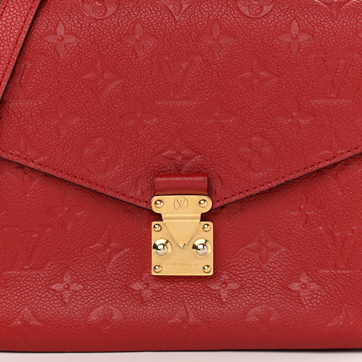 Louis Vuitton Monogram Empreinte Pochette Metis Handbag - Cherry