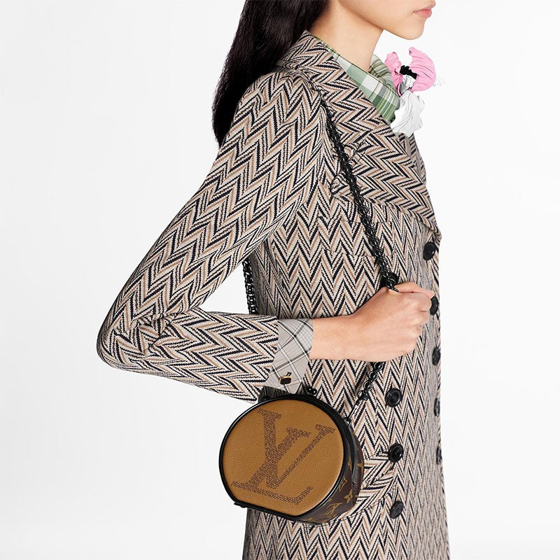 Louis Vuitton Reverse Monogram Boursicot Chain Bag  - Brown