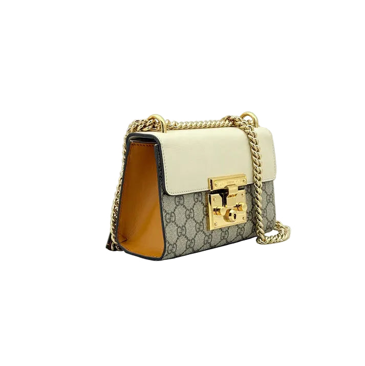 Gucci Padlock GG Supreme Shoulder Bag –  Beige