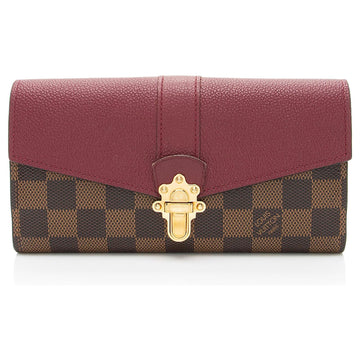 Louis Vuitton Damier Ebene Bordeaux Clapton Wallet - Brown