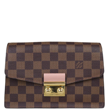 Louis Vuitton Damier Ebene Croisette Chain Wallet Bag - Dark Brown