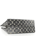 Louis Vuitton Jacquard Denim OnTheGo MM Tote Bag - Black White