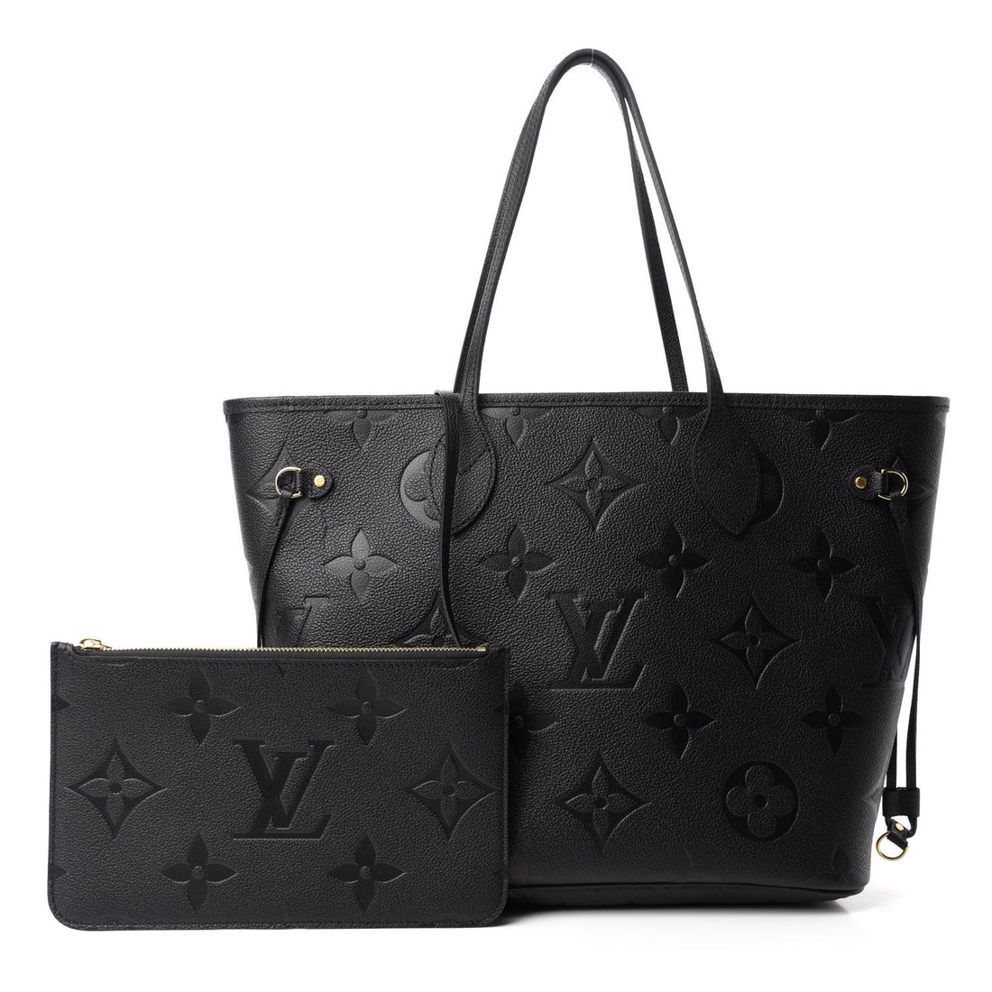Louis Vuitton Empreinte Monogram Giant Neverfull MM Tote Bag - Black
