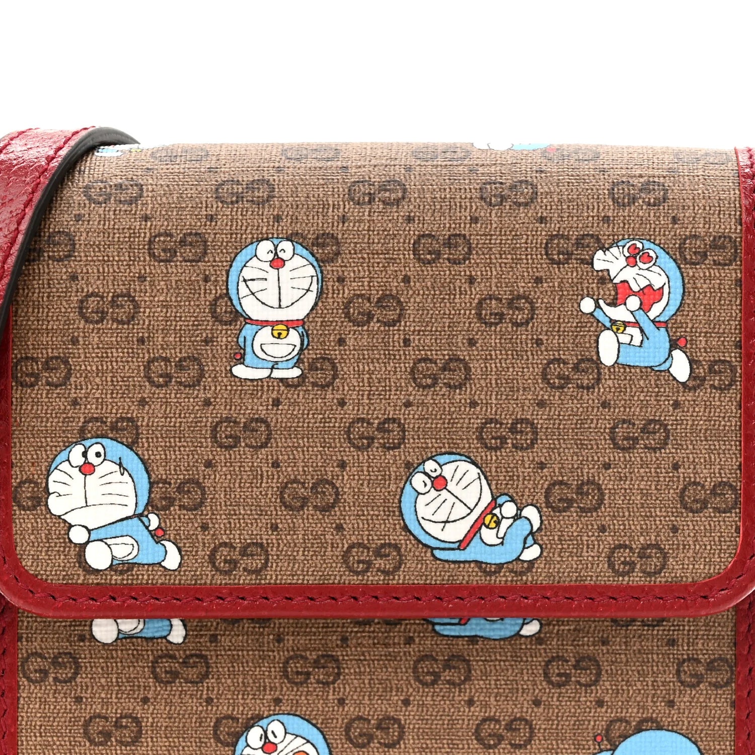 Gucci X Doraemon GG Supreme Mini Crossbody Bag – Brown