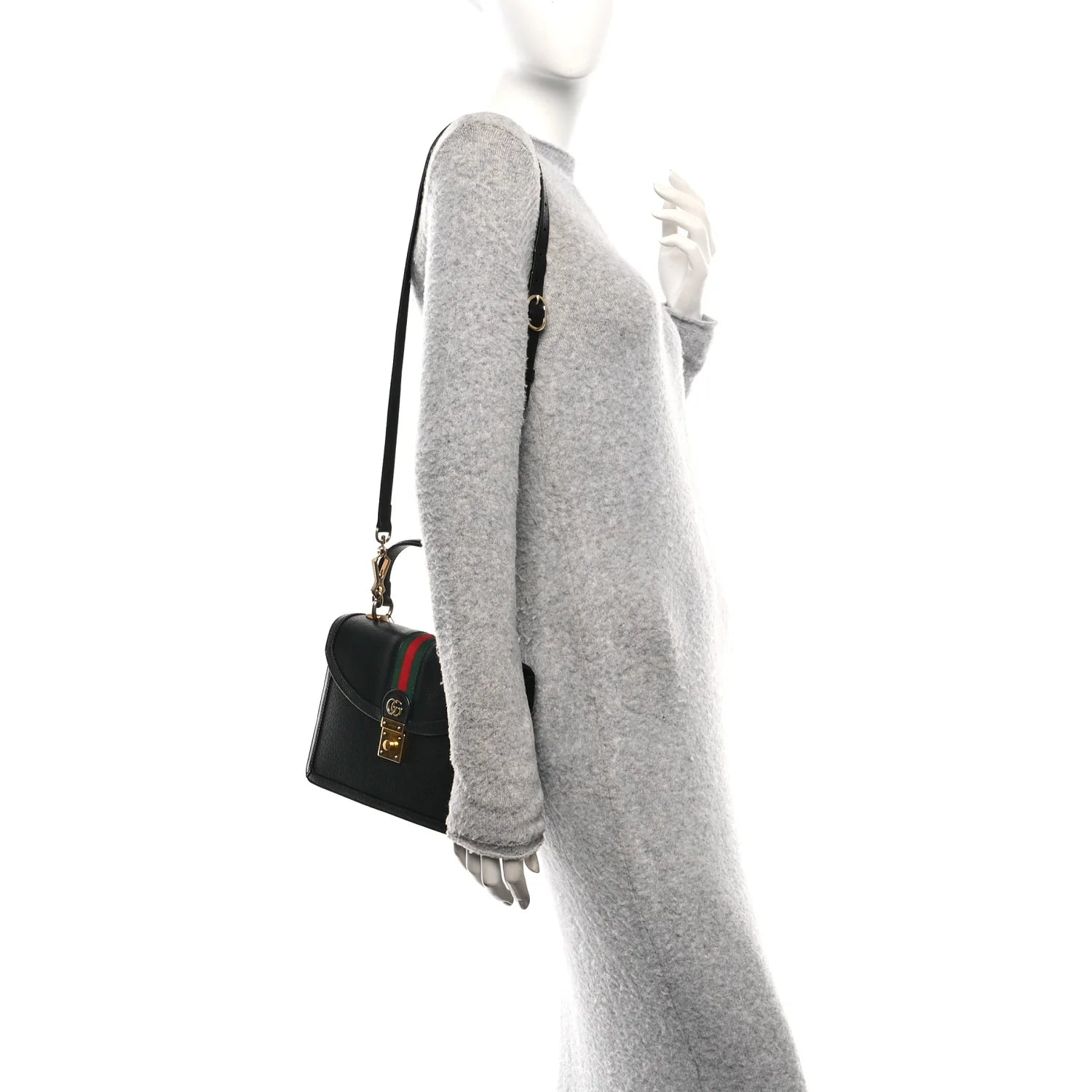 Gucci Ophidia Medium Top Handle Bag - Black
